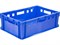 Ящик п/э мясной 600х400х200 сплошной Е2 цв. синий (207-P) - фото 43868