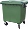 Мусорный контейнер п/э 1100л. на колёсах цв. зелёный (MGBK-1100 зеленый) - фото 44426