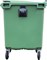 Мусорный контейнер п/э 1100л. на колёсах цв. зелёный (MGBK-1100 зеленый) - фото 44427